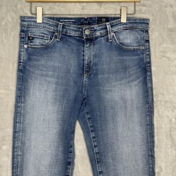 AG Adriano Goldschmied Stevie Ankle Jeans Womens 28R Blue Slim Straight Denim - Picture 3 of 12